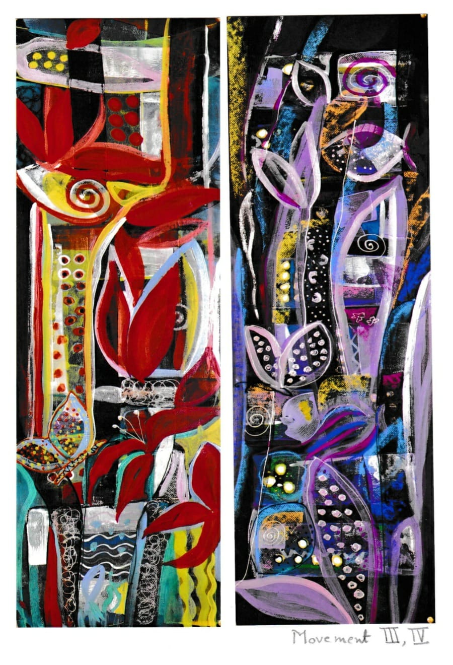 Movement III and IV paintings
